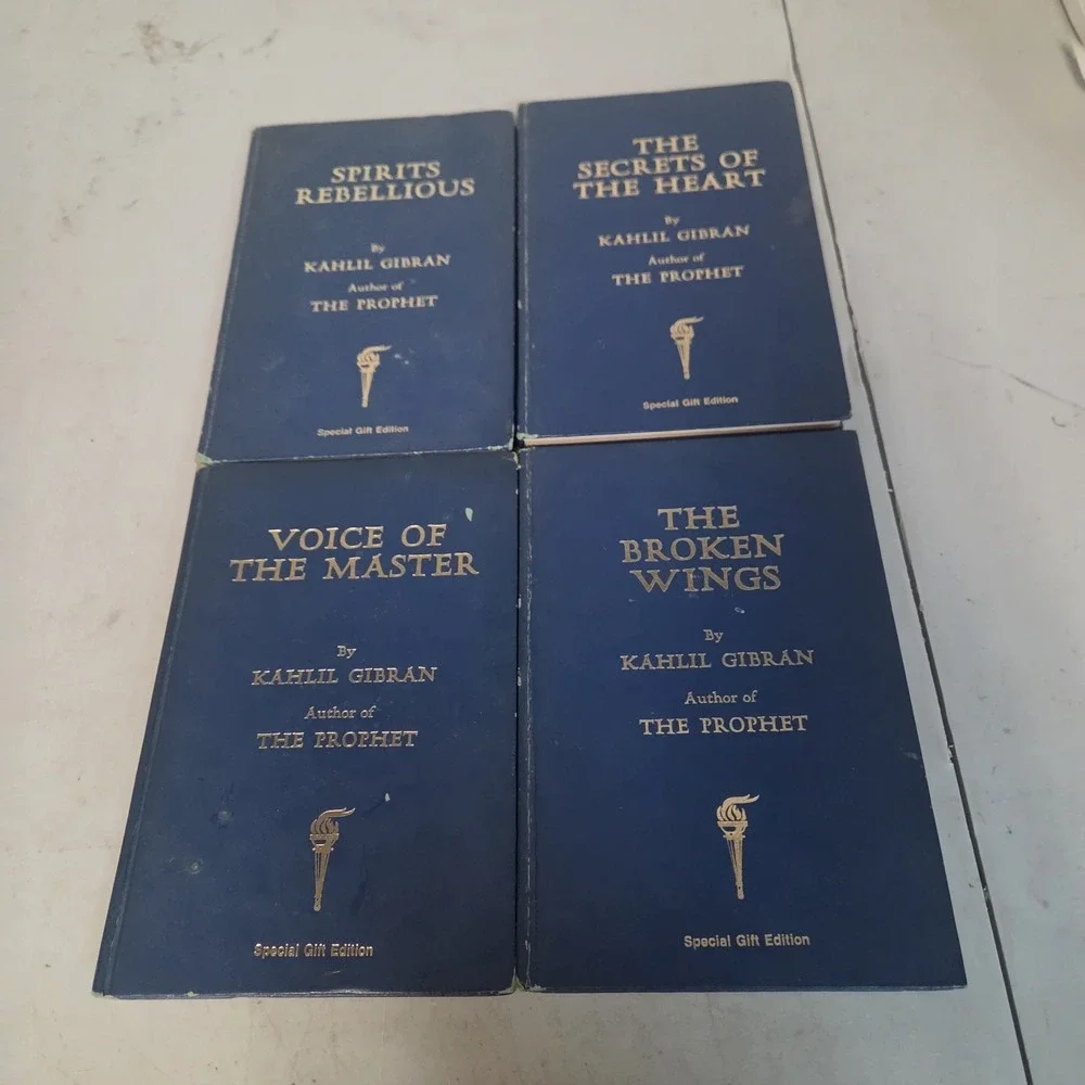 Kahlil Gibran 4 Book lot Broken Wings, Voice of the Master, Spirits Rebellious
